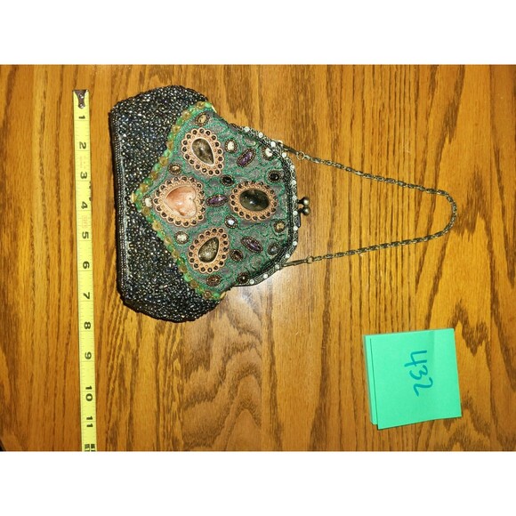 Moni Couture Vintage Embroided Embellished Clutch Handbag - Picture 12 of 13